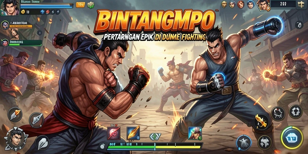 Tampilan pertarungan seru dalam BINTANGMPO yang penuh aksi.