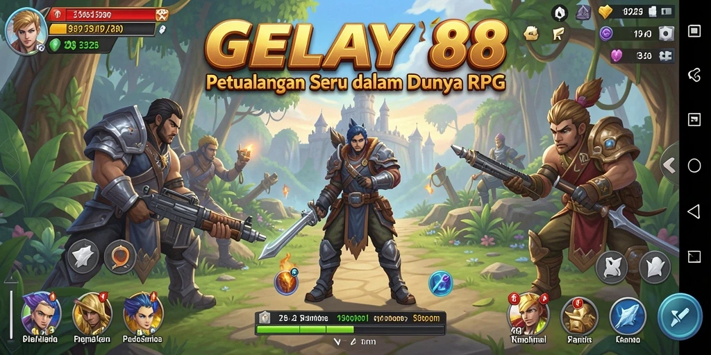 Screenshot memainkan karakter di dunia RPG yang menakjubkan.