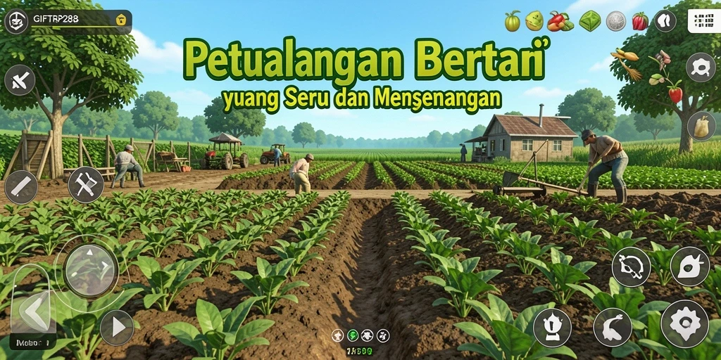 Tampilan gameplay dinamis di dunia pertanian GIFTRP288.