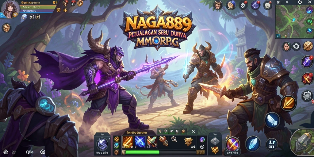 Screenshot utama NAGA889 menampilkan aksi seru dalam gameplay MMORPG.