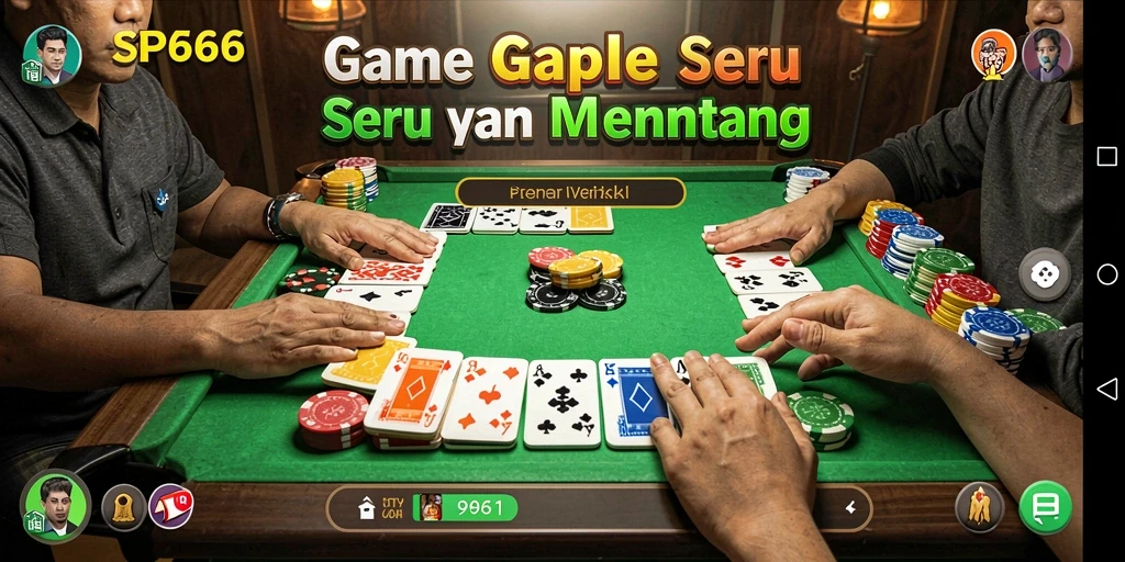 Tampilan gameplay menarik dan seru dari game Gaple.